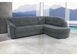 Ecksofa SIT & MORE "Savona", grau (dunkelgrau), B:267cm H:90cm T:206cm, NaturLEDER (echtes Rindsleder) in Sitz und Rücken. Korpus in passendem Kunstleder SOFTLUX bezogen;Luxus-Microfaser (100% Polyester);Struktur ( 100% Polyester);Luxus-Microfaser ALTARA NUBUCK (100% Polyester), Sofas, Ecksofa, wahlweise mit Schlaffunktion
