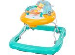Lauflernhilfe BRIGHT STARTS "Winnie the Pooh Once Upon a Walk™ Lauflernhilfe", türkis, gelb, Lauflernhilfen, KinderB:62cm H:60cm T:71cm, Kunststoff, Metall, Lauflernhilfe, mit Licht und Sound, B:62cm H:60cm T:71cm