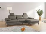 Ecksofa SIT & MORE "Morris L-Form, inkl. Sitztiefenverstellung", grau (delphine), B:275cm H:82cm T:171cm, Sofas, Ecksofa, wahlweise mit Armteilverstellung, Schlaffunktion & Bettkasten