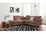 Ecksofa SIT & MORE "Darwin L-Form", braun (haselnuss), B:249cm T:221cm, Sofas, Ecksofa, inklusive Federkern, wahlweise mit Kopfteilverstellung, Schlaffunktion