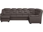 Wohnlandschaft COTTA "Marcus U-Form", braun (mud), B:330cm H:99cm T:211cm, 64% Polyurethan, 25% Polyester, 11% Baumwolle, Sofas, Wohnlandschaft, wahlweise mit Schlaffunktion & Stauraum