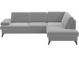Ecksofa SIT & MORE "Morris L-Form, inkl. Sitztiefenverstellung", grau, B:262cm H:82cm T:212cm, 100% Polyester, Sofas, Ecksofa, wahlweise mit Armteilverstellung, Schlaffunktion & Bettkasten