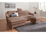 Ecksofa SIT & MORE "Cardoso L-Form", braun, B:264cm H:90cm T:162cm, Luxus-Microfaser 2 (100% Polyester);Luxus-Microfaser ALTARA NUBUCK (100% Polyester);Luxus-Microfaser 1 (100% Polyester), Sofas, Ecksofa, mit Federkern, wahlweise mit Schlaffunktion