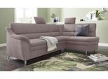 Ecksofa SIT & MORE "Cardoso L-Form", grau (steel), B:250cm H:90cm T:175cm, Luxus-Microfaser (90% Polyester, 10% Polyamid);Flachgewebe (100% Polyester);Struktur (100% Polyester), Sofas, Ecksofa, mit Federkern, wahlweise mit Schlaffunktion und Schubkasten