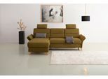 Ecksofa OTTO HOME "Westerland L-Form", grün (olive), B:252cm H:90cm T:162cm, 98% Polyester 2% Polyamid, Sofas, Ecksofa, Federkern-Polsterung, wahlweise mit Schlaffunktion, Bettkasten