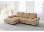 Ecksofa SIT & MORE "Chelsea L-Form, B: 264 cm, Leder, inkl. Sitztiefen-&Armteilverstellung", cappuccino, B:264cm H:89cm T:174cm, Sofas, Ecksofa, optional mit Schlaffunktion und Bettkasten