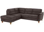 Ecksofa HOME AFFAIRE "Palmera, L-Form, B: 236 cm, Bettfunktion & Bettkasten wählbar", braun (mokka), B:236cm H:89cm T:212cm, 100% Polyester;Struktur (100% Polyester);Luxus-Microfaser in Lederoptik (100% Polyester), Sofas, Ecksofa, Federkern-Polsterung, Sitzhöhe 48 cm, handgefertigt, stilvolles Design