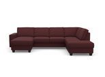 Wohnlandschaft OTTO HOME "County U-Form", lila (chianti), B:309cm H:81cm T:213cm, Luxus-Microfaser (100% Polyester);Struktur fein (100% Polyester);Luxus-Microfaser weich (9ß% Polyester, 10% Polyamid), Sofas, Wohnlandschaft, wahlweise Ottomane links oder rechts, mit Federkern-Polsterung