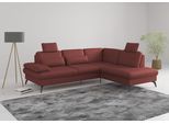 Ecksofa SIT & MORE "Morris L-Form, inkl. Sitztiefenverstellung", rot (merlot), B:262cm H:82cm T:212cm, Sofas, Ecksofa, wahlweise mit Armteilverstellung, Schlaffunktion & Bettkasten