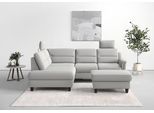 Ecksofa SIT & MORE "Farö L-Form", silber, B:251cm H:90cm T:187cm, Sofas, Ecksofa, inklusive Federkern, wahlweise mit Schlaffunktion und Bettkasten