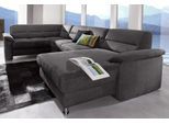 Wohnlandschaft SIT & MORE "Top Ascara U-Form", grau (anthrazit), B:312cm H:85cm T:204cm, NaturLeder in Sitz und Rücken, Korpus ist mit passendem Kunstleder bezogen.;Luxus-Microfaser (100% Polyester), Sofas, Wohnlandschaft, inklusive Boxspring/Federkern-Polsterung, wahlweise mit Schlaffunktion