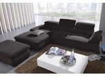 Ecksofa SIT & MORE "Valantine L-Form, B: 286 cm", schwarz, B:286cm H:73cm T:174cm, 100% Polyester;Luxus-Kunstleder/Struktur (88% Polyester, 12% Polyamid), Sofas, Ecksofa, mit Arm- & Kopfteilverstellung, optional mit Schlaffunktion