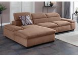 Ecksofa OTTO HOME "Alberto L-Form", braun, B:286cm H:73cm T:174cm, 100% Polyester;Luxus-Microfaser ALTARA NUBUCK (100% Polyester);Luxus-Microfaser weich (90% Polyester, 10% Polyamid);Microfaser Antiklederoptik, Sofas, Ecksofa, mit Kopfteilverstellung, wahlweise mit Schlaffunktion