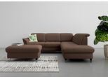 Ecksofa SIT & MORE "Maggiore L-Form", braun (espresso), B:261cm T:224cm, 98% Polyester, 2% Polyamid, Sofas, Ecksofa, wahlweise mit Kopfteilverstellung, Schlaffunktion und Stauraum