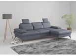 Ecksofa SIT & MORE "Morris L-Form, inkl. Sitztiefenverstellung", bunt (graublau), B:275cm H:82cm T:171cm, Sofas, Ecksofa, wahlweise mit Armteilverstellung, Schlaffunktion & Bettkasten