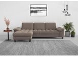 Ecksofa SIT & MORE "Westham L-Form", grau (taupe), B:275cm H:88cm T:172cm, 90% Polyester 10% Polyamid, Sofas, Ecksofa, Recamiere, mit oder ohne Schlaffunktion, Bettkasten, Füße wengefarben