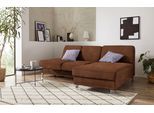 Ecksofa SIT & MORE "Clio L-Form", braun (cognac), B:246cm H:89cm T:165cm, Sofas, Ecksofa, optional Schlaffunktion oder Vorziehsitz und Bettkasten, Federkern