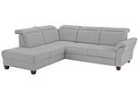 Ecksofa OTTO HOME "Solvei L-Form", silber, B:260cm H:104cm T:235cm, Luxus-Microfaser Lederoptik (100% Polyester);Struktur (100% Polyester);Luxus-Microfaser ALTARA NUBUCK (100% Polyester), Sofas, Ecksofa, wahlweise auch mit Kopfteilverstellung und Schlaffunktion, Federkern