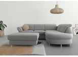 Ecksofa SIT & MORE "Apulia L-Form", grau, B:250cm H:78cm T:212cm, Webstoff (100% Polyester);Struktur weich (90% Polyester, 10% Polyamid);Luxus-Micofaser Euphoria (100% Polyester);Samtoptik (100% Polyester), Sofas, Ecksofa, wahlweise Schlaffunktion, Bettkasten und Kopf- und Armteilverstellung