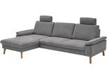 Ecksofa DIE PLANBAR "PP-LA24075 L-Form, Breite 286 cm", cyber grau, B:286cm T:178cm, 100% recyceltes Polyester, Sofas, Ecksofa, opt. mit Kopfstützen, Schlaffunktion, mot. Ottomane, Sitztiefenverst.