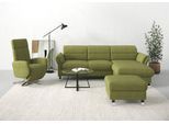 Ecksofa SIT & MORE "Grenoble L-Form mit Federkern", grün (olive), B:251cm H:85cm T:161cm, Sofas, Ecksofa, wahlweise mit Schlaffunktion, Bettkasten, Arm- und Kopfteilverstellung