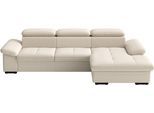 Ecksofa SIT & MORE "Viola, L-Form, B: 260 cm", beige (creme), B:260cm H:73cm T:174cm, 95% Polyester, 5% Polyamid, Sofas, Ecksofa, optional Schlaffunktion,inkl Armteil- & Kopfteilverstellung