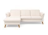 Ecksofa SIT & MORE "Romero L-Form", beige (creme), B:245cm H:91cm T:178cm, 100% Polyester, Sofas, Ecksofa, wahlweise mit oder ohne Relax-Funktion, Schlaffunktion, Bettkasten