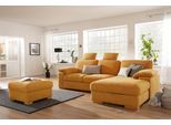 Ecksofa OTTO HOME "Ventura L-Form", gelb (senf), B:277cm H:86cm T:172cm, Luxus-Microfaser in Lederoptik (100% Polyester);Struktur (100% Polyester);Luxus-Microfaser (90% Polyester, 10% Polyamid), Sofas, Ecksofa, wahlweise mit Schlaffunktion und Schlaffunktion/Bettkasten