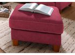 Hocker OTTO HOME "Borkum; B: 75cm", rot (bordeaux), B:75cm H:46cm T:63cm, Struktur (100% Polyester);Luxus-Microfaser ALTARA NUBUCK (100% Polyester);MELROSE (100% Polyester);Luxus-Microfaser Toro (100% Polyester), Hocker, Hocker, mit Federkern