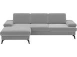 Ecksofa SIT & MORE "Morris L-Form, inkl. Sitztiefenverstellung", grau, B:275cm H:82cm T:171cm, 100% Polyester, Sofas, Ecksofa, wahlweise mit Armteilverstellung, Schlaffunktion & Bettkasten