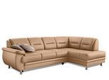 Ecksofa SIT & MORE "Mailand L-Form, B: 250 cm", braun (café), B:250cm H:85cm T:164cm, Luxus-Kunstleder;Kunstleder Softlux;NaturLEDER (echtes Rindleder)/Korpus passendes Kunstleder Softlux;Luxus-Microfaser Altara Nubuck (100% Polyester), Sofas, Ecksofa, optional Schlaffunktion,Ottomane,inkl 5 Jahre Herstellergarantie