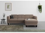 Ecksofa SIT & MORE "Belluci L-Form", grau (taupe), B:247cm H:85cm T:170cm, Sofas, Ecksofa, inklusive Federkern, wahlweise mit Schlaffunktion und Bettkasten