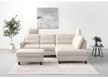 Ecksofa SIT & MORE "Farö L-Form", grau (elephant), B:251cm H:90cm T:187cm, Sofas, Ecksofa, inklusive Federkern, wahlweise mit Schlaffunktion und Bettkasten