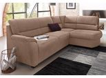 Ecksofa SIT & MORE "Pandora, L-Form, B: 251 cm, Bettfunktion & Bettkasten wählbar", braun, B:251cm H:91cm T:176cm, Luxus-Microfaser ALTARA NUBUCK (100% Polyester);Luxus-Microfaser ALTARA NUBUCK (100% Polyester);Luxus-Microfaser (100% Polyester), Sofas, Ecksofa, Frei im Raum stellbar, Federkernpolsterung, komfortable Sitzhöhe 45 cm