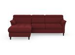 Ecksofa SIT & MORE "Marano L-Form", rot (bordeaux), B:257cm T:166cm, 100% Polyester, Sofas, Ecksofa, inklusive Kopfteilverstellung, optional Schlaffunktion & Bettkasten