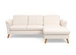 Ecksofa SIT & MORE "Romero L-Form", beige (creme), B:245cm H:91cm T:178cm, 100% Polyester, Sofas, Ecksofa, wahlweise mit oder ohne Relax-Funktion, Schlaffunktion, Bettkasten