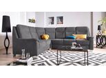 Ecksofa SIT & MORE "Boccaccio L-Form", grau, B:265cm H:104cm T:215cm, Kunstleder SOFTLUX;Luxus-Microfaser (90% Polyester, 10% Polyamid);Flachgewebe (100% Polyester), Sofas, Ecksofa, mit Federkern und Kopfteilverstellung, wahlweise mit Schlaffunktion