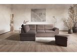 Ecksofa COTTA "Leandra L-Form", braun (schlamm), B:250cm H:88cm T:90cm, NaturLEDER: Bitte beachten Sie, dass Lederbezüge mehr Nähte aufweisen als Stoffbezüge.;Kunstleder Softlux;NaturLEDER (echtes Rindsleder) in Sitz und Rücken.;Luxus-Microfaser (100% Polyester), Sofas, Ecksofa, wahlweise mit Schlaffunktion & Bettkasten