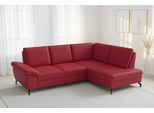 Ecksofa SIT & MORE "Chelsea Leder L-Form, B:249 cm, inkl. Armteil- & Sitztiefenverstellung", feuerrot, B:249cm H:89cm T:190cm, Sofas, Ecksofa, optional mit Schlaffunktion und Bettkasten