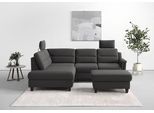 Ecksofa SIT & MORE "Farö L-Form", grau (fango), B:251cm H:90cm T:187cm, Sofas, Ecksofa, inklusive Federkern, wahlweise mit Schlaffunktion und Bettkasten