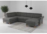 Wohnlandschaft OTTO HOME "Glendale, U-Form", grau, B:321cm H:84cm T:193cm, 90% Polyester, 10% Polyamid, Sofas, Wohnlandschaft, inkl. Kopfteilverstellung, wahlweise mit Vorziehsitz und Bettkasten