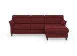 Ecksofa SIT & MORE "Marano L-Form", rot (bordeaux), B:257cm T:166cm, 100% Polyester, Sofas, Ecksofa, inklusive Kopfteilverstellung, optional Schlaffunktion & Bettkasten