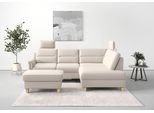 Ecksofa SIT & MORE "Farö L-Form", grau (elephant), B:251cm H:90cm T:187cm, Sofas, Ecksofa, inklusive Federkern, wahlweise mit Schlaffunktion und Bettkasten
