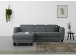 Ecksofa SIT & MORE "Belluci L-Form", grau, B:247cm H:85cm T:170cm, Sofas, Ecksofa, inklusive Federkern, wahlweise mit Schlaffunktion und Bettkasten