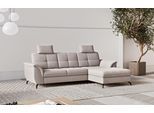 Ecksofa SIT & MORE "Zora", grau (elefant), B:262cm H:92cm T:164cm, 100% Polyester, Sofas, Ecksofa, wahlweise mit Schlaffunktion und Bettkasten