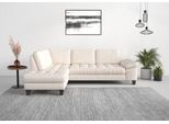 Ecksofa SIT & MORE "Westham L-Form", beige (creme), B:261cm H:88cm T:179cm, 100% Polyester, Sofas, Ecksofa, mit Ottomane, mit oder ohne Schlaffunktion, Bettkasten, Verstellung