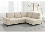 Ecksofa SIT & MORE "Chelsea L-Form, B: 264 cm, mit Armteil-& Sitztiefenverstellung", creme, B:249cm H:89cm T:190cm, 95% Polyester, 5% Polyamid, Sofas, Ecksofa, optional Schlaffunktion und Bettkasten