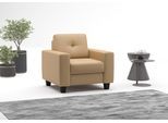 Sessel OTTO HOME "Varese", beige (cappuccino), B:96cm H:91cm T:90cm, Sessel, Sessel, Kreuznaht in beige