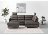 Ecksofa SIT & MORE "Farö L-Form", braun, B:251cm H:90cm T:187cm, Sofas, Ecksofa, inklusive Federkern, wahlweise mit Schlaffunktion und Bettkasten