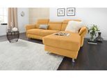 Ecksofa SIT & MORE "Avignon L-Form", gelb (senf), B:259cm H:97cm T:172cm, Flachgewebe (90% Polyester, 10% Polyamid);Luxus-Microfaser (100% Polyester);Struktur (100% Polyester), Sofas, Ecksofa, Kopfteilverstellung, wahlweise mit Schlaffunktion und Bettkasten